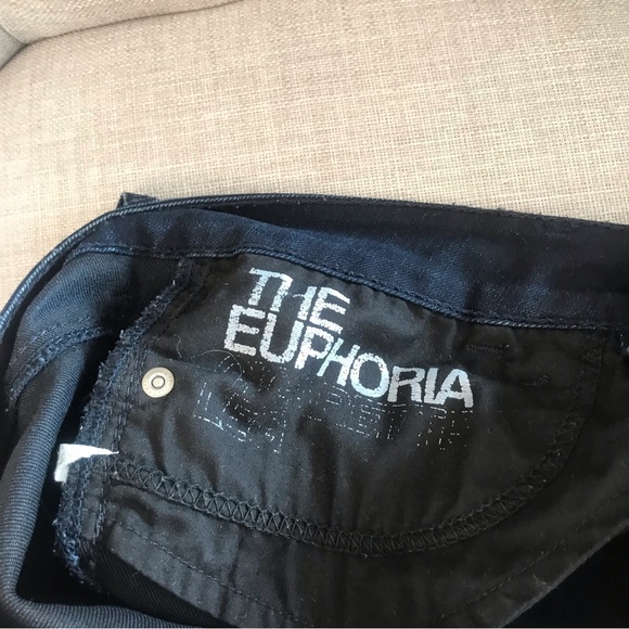 SERFONTAINE | The Euphoria Blue Denim Skinny Jeans With Dark Wash Size 27 - Picture 8 of 14